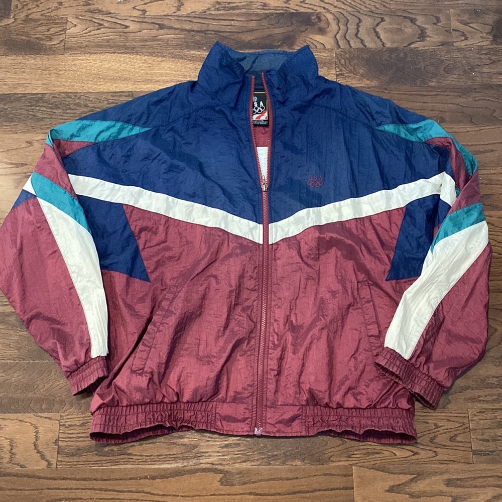 VINTAGE - TEAM USA olympic jacket jcpenney 100% nylon size large